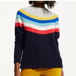 Boden Multicolor Striped Crew Neck Sweater